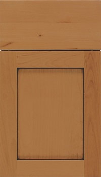 Salem Alder shaker cabinet door in Ginger with Mocha glaze
