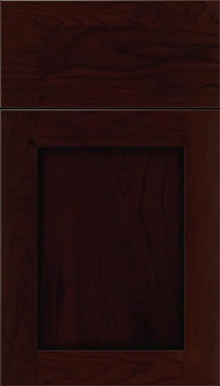 Salem Cherry shaker cabinet door in Cappuccino with Black glaze
