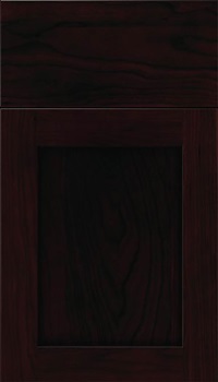 Salem Cherry shaker cabinet door in Espresso with Black glaze