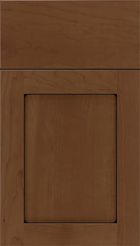 Salem Maple shaker cabinet door in Sienna with Black glaze