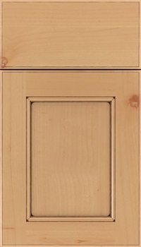 Tamarind Alder shaker cabinet door in Natural with Mocha glaze