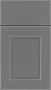 Tamarind Maple shaker cabinet door in Cloudburst with Pewter glaze