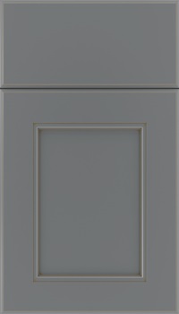Tamarind Maple shaker cabinet door in Cloudburst with Smoke glaze