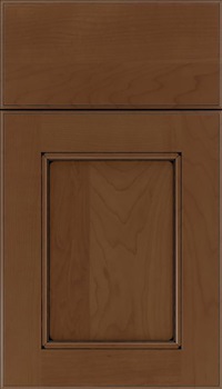 Tamarind Maple shaker cabinet door in Sienna with Black glaze