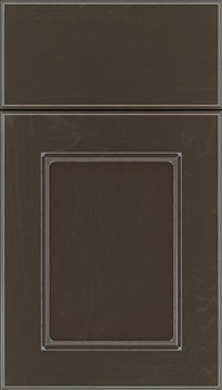 Tamarind Maple shaker cabinet door in Thunder with Pewter glaze