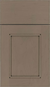 Tamarind Maple shaker cabinet door in Winter with Black glaze