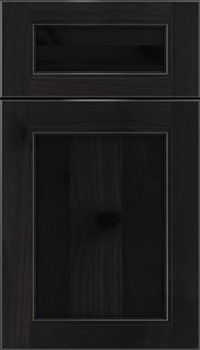 Templeton 5pc Alder recessed panel cabinet door in Charcoal