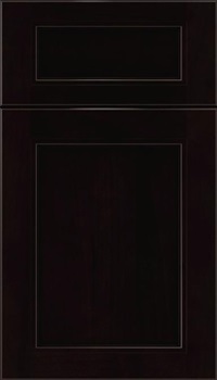 Templeton 5pc Alder recessed panel cabinet door in Espresso