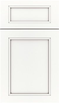 Templeton 5pc Maple recessed panel cabinet door in Whitecap with Pewter glaze