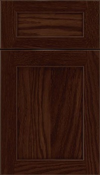 Templeton 5pc Oak recessed panel cabinet door in Cappuccino