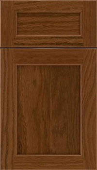 Templeton 5pc Oak recessed panel cabinet door in Sienna