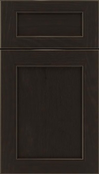 Templeton 5pc Oak recessed panel cabinet door in Thunder