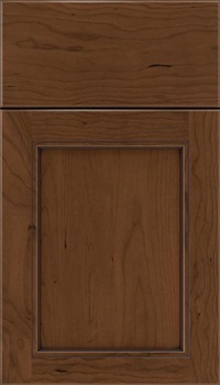 Templeton Cherry recessed panel cabinet door in Sienna with Mocha glaze