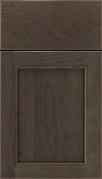 Templeton Cherry recessed panel cabinet door in Thunder