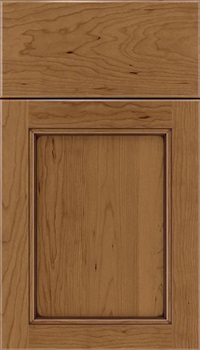Templeton Cherry recessed panel cabinet door in Tuscan with Mocha glaze