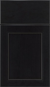 Templeton Maple recessed panel cabinet door in Charcoal