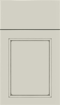 Templeton Maple recessed panel cabinet door in Cirrus with Pewter glaze
