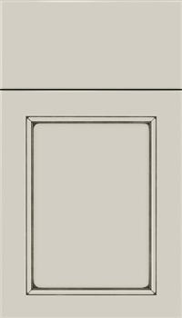 Templeton Maple recessed panel cabinet door in Cirrus with Smoke glaze