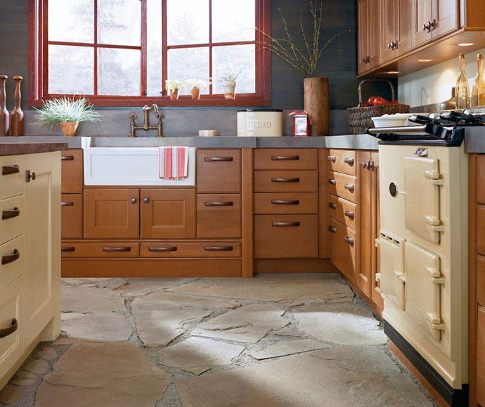 Rustic Kitchen Cabinets in Rift Oak - Kitchen Craft Cabinetry