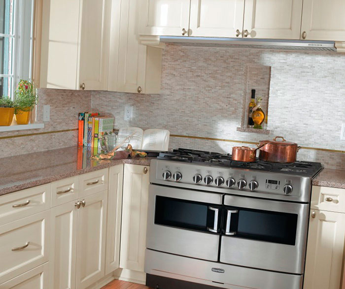 Off White Cabinets in Casual Kitchen - Kitchen Craft Cabinetry