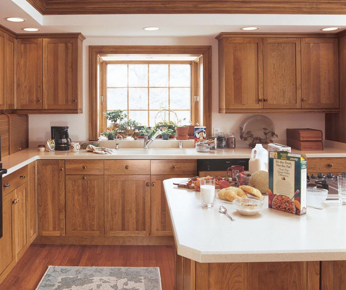 Cherry Shaker Cabinets in Rustic Kitchen Kitchen Craft Cabinetry Cherry Shaker Cabinets in Rustic Kitchen Kitchen Craft Cabinetry