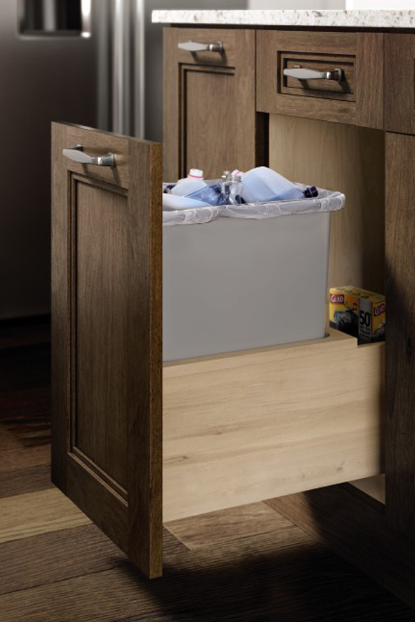 Pull out top garbage bin