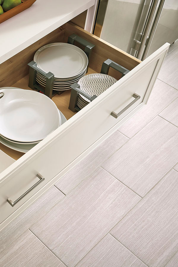 Wide Cabinet Drawer with Plate Holder - Kitchen Craft