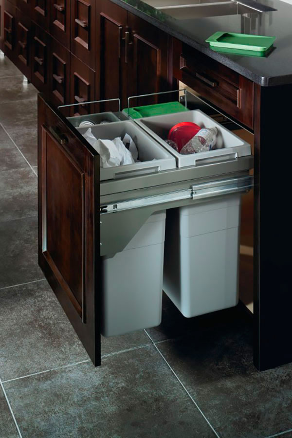 Double Waste Bin Pullout - Kitchen Craft