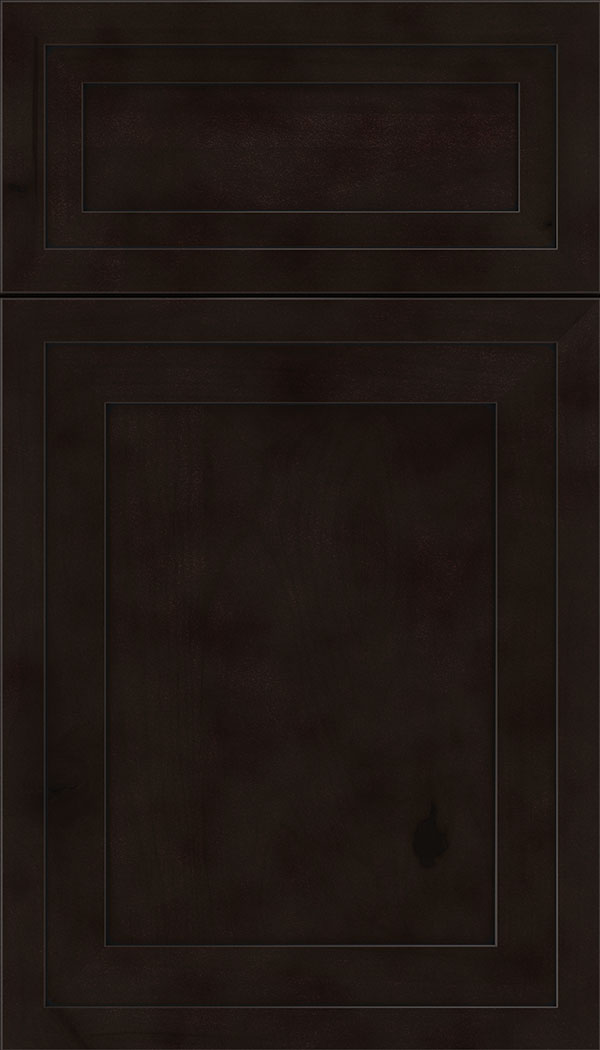 Asher 5pc Alder flat panel cabinet door in Espresso with Black glaze