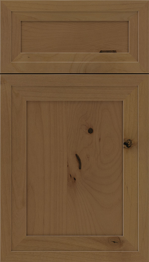 Asher 5pc Alder flat panel cabinet door in Tuscan