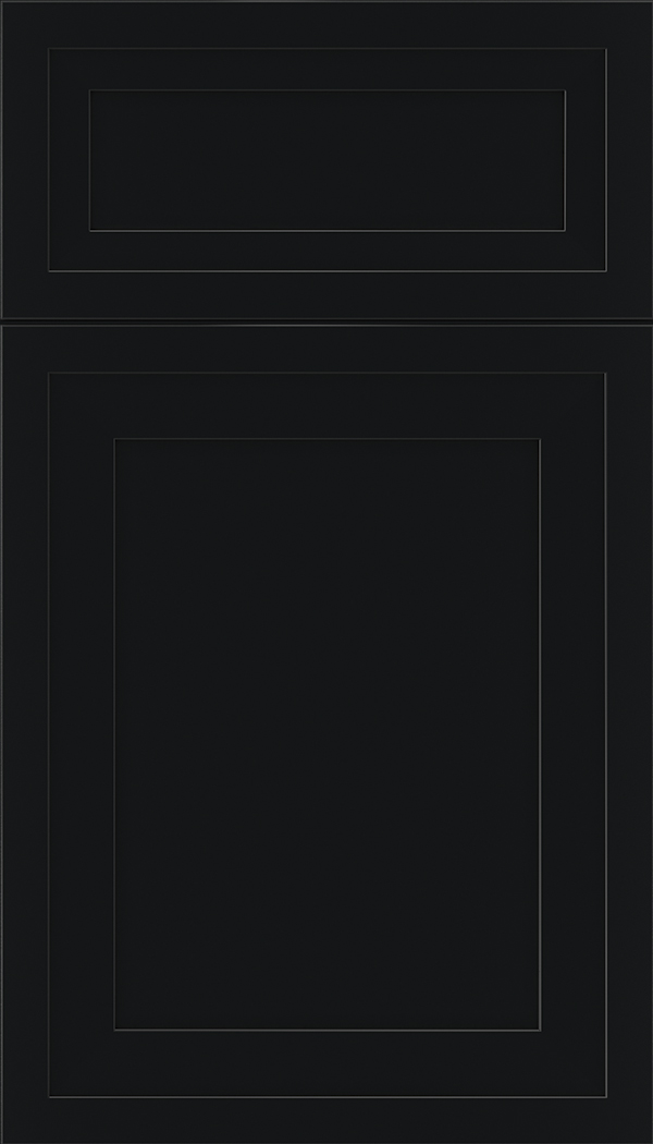 Asher 5pc Maple flat panel cabinet door in Black