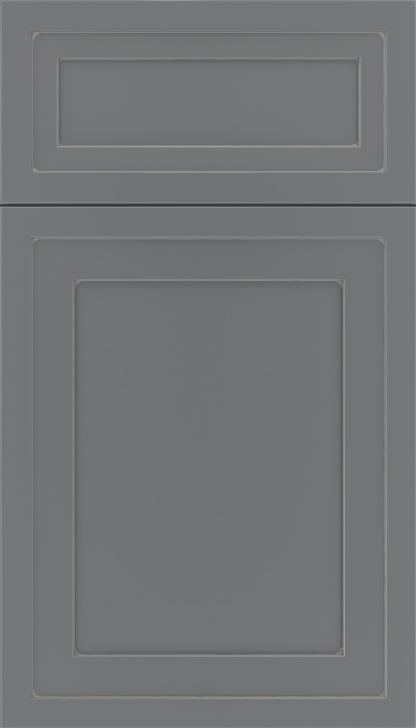 Asher 5pc Maple flat panel cabinet door in Cloudburst with Pewter glaze