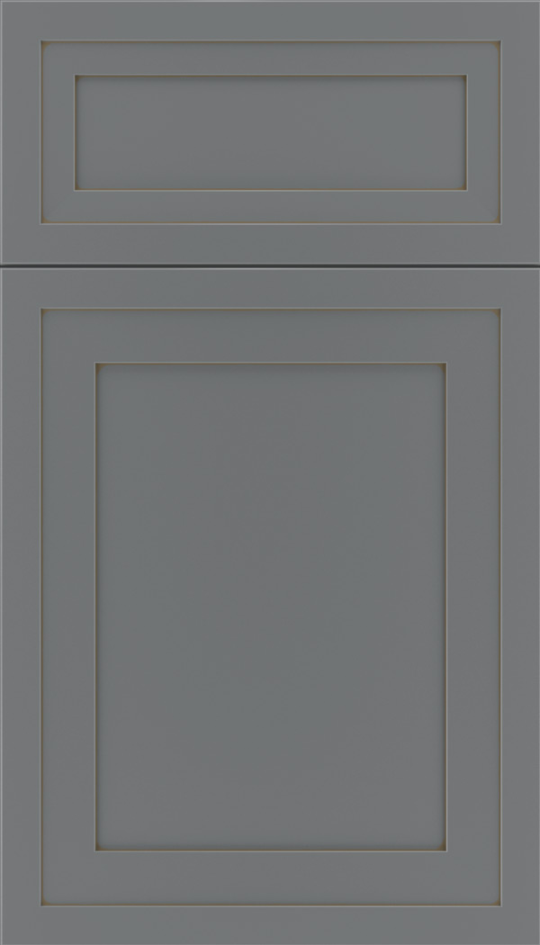 Asher 5pc Maple flat panel cabinet door in Cloudburst with Smoke glaze