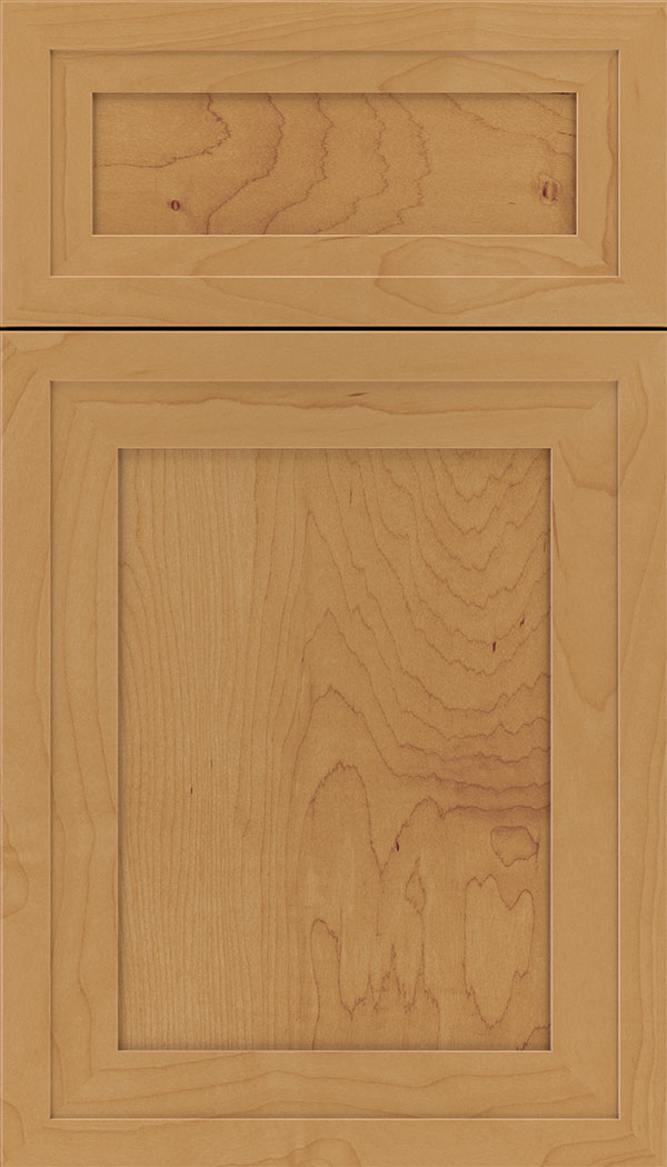 Asher 5pc Maple flat panel cabinet door in Ginger