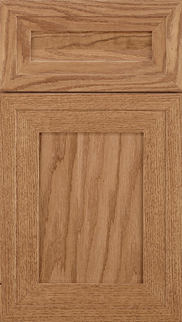 Asher 5-Piece Oak flat panel cabinet door in Spice