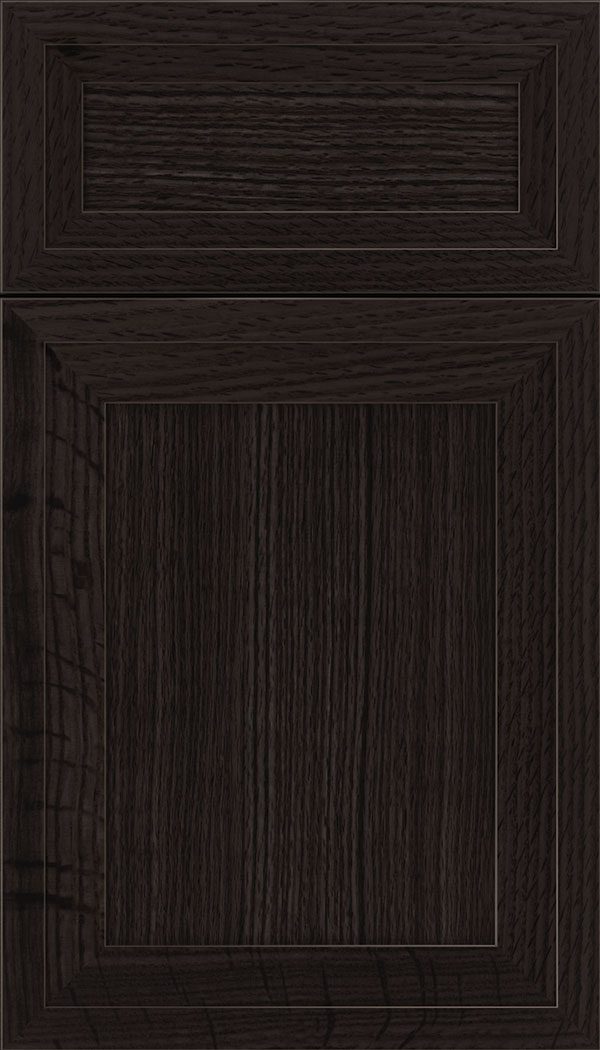 Asher 5pc Rift Oak flat panel cabinet door in Charcoal