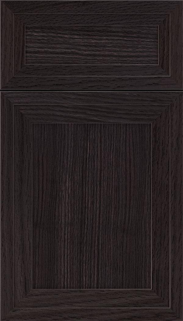 Asher 5pc Rift Oak flat panel cabinet door in Espresso