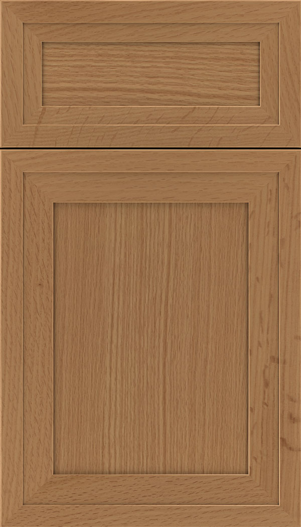 Asher 5pc Rift Oak flat panel cabinet door in Ginger