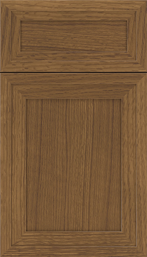 Asher 5pc Rift Oak flat panel cabinet door in Tuscan