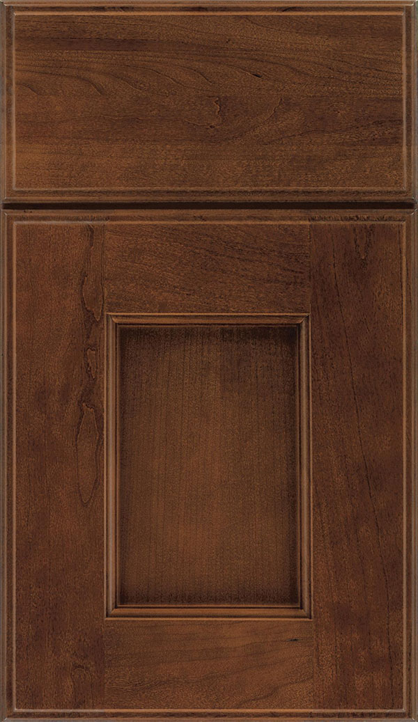 Berkeley Cherry flat panel cabinet door in Sienna