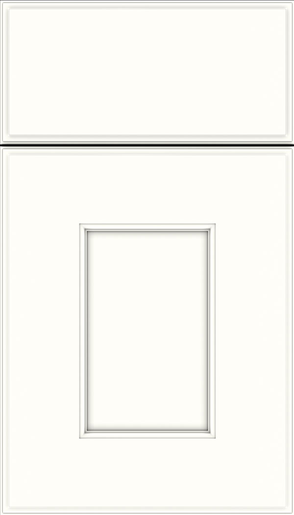 Berkeley Maple flat panel cabinet door in Alabaster 