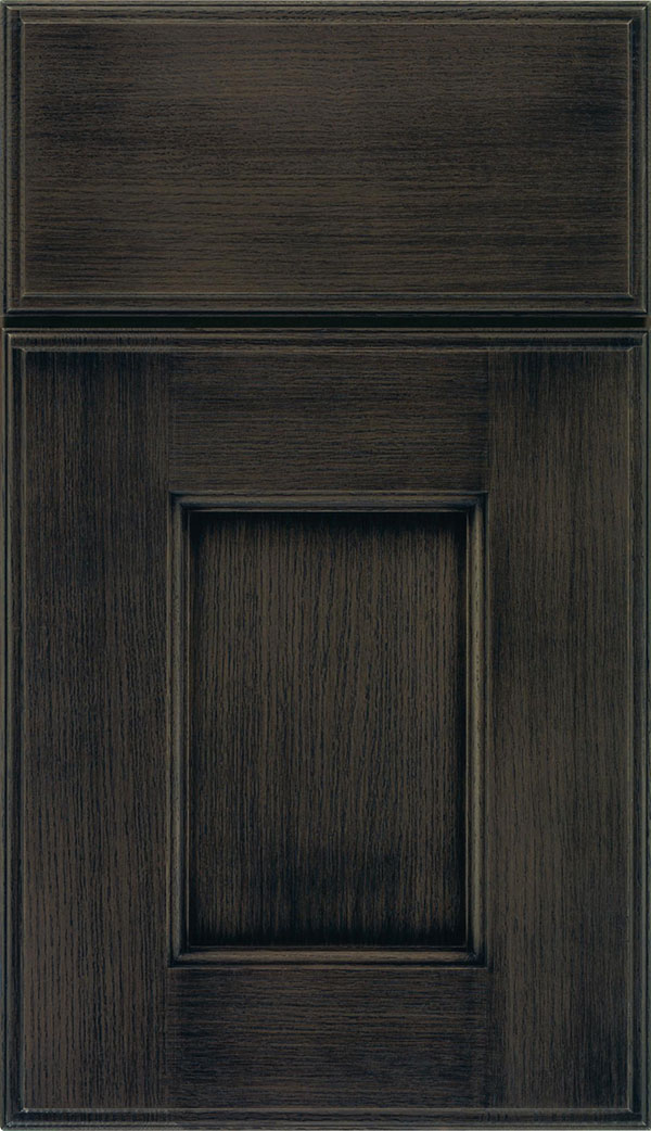 Berkeley Rift Oak flat panel cabinet door in Weathered Slate