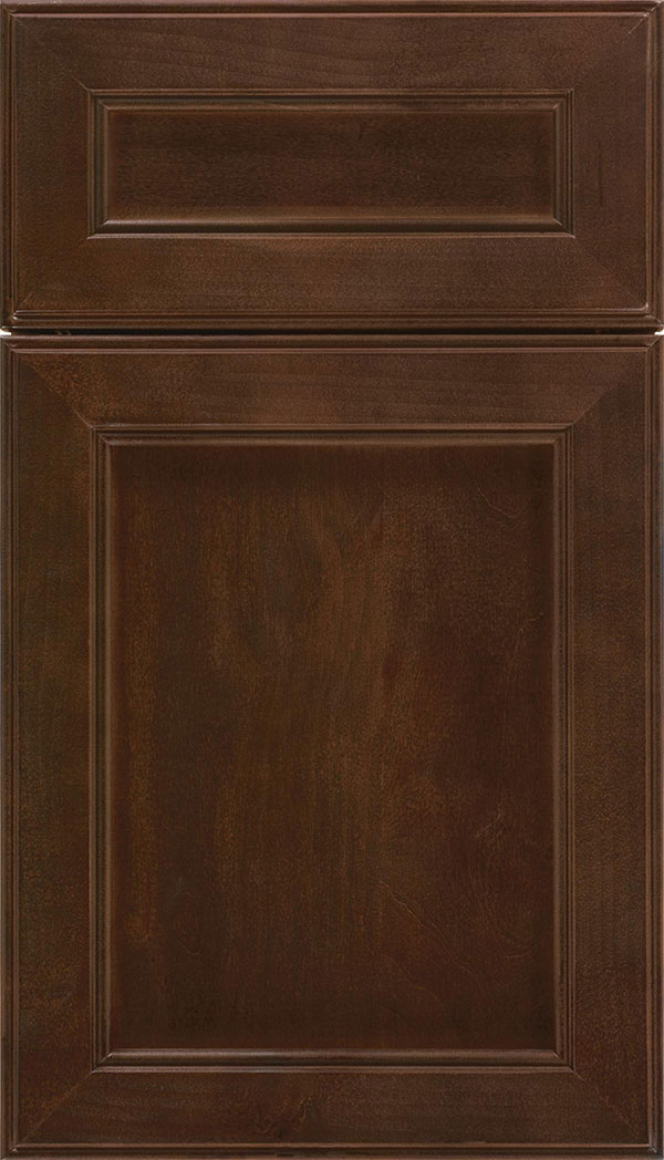 Chelsea 5pc Alder flat panel cabinet door in Cappuccino