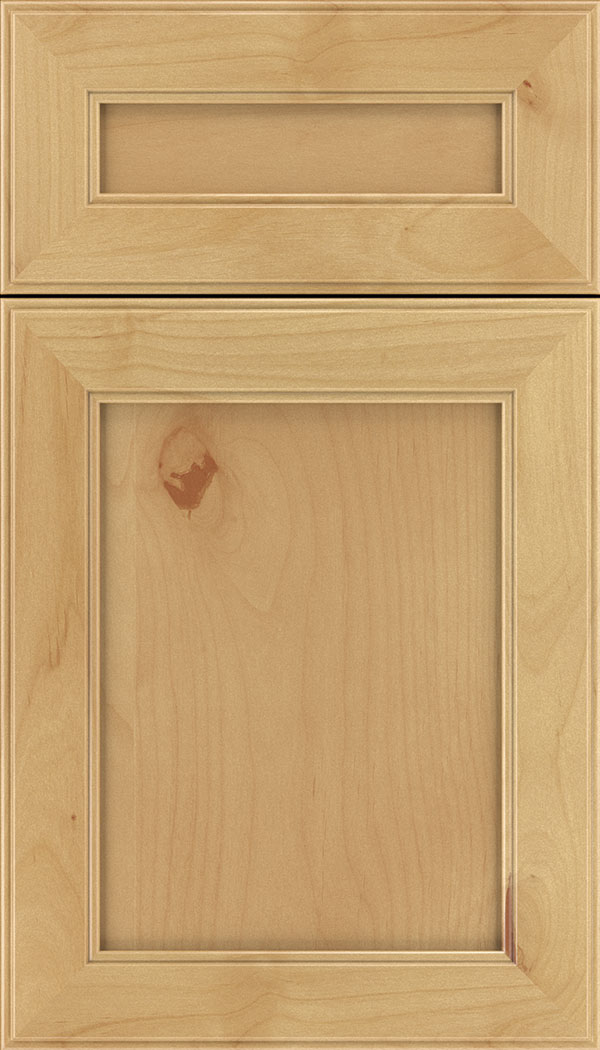Chelsea 5pc Alder flat panel cabinet door in Natural
