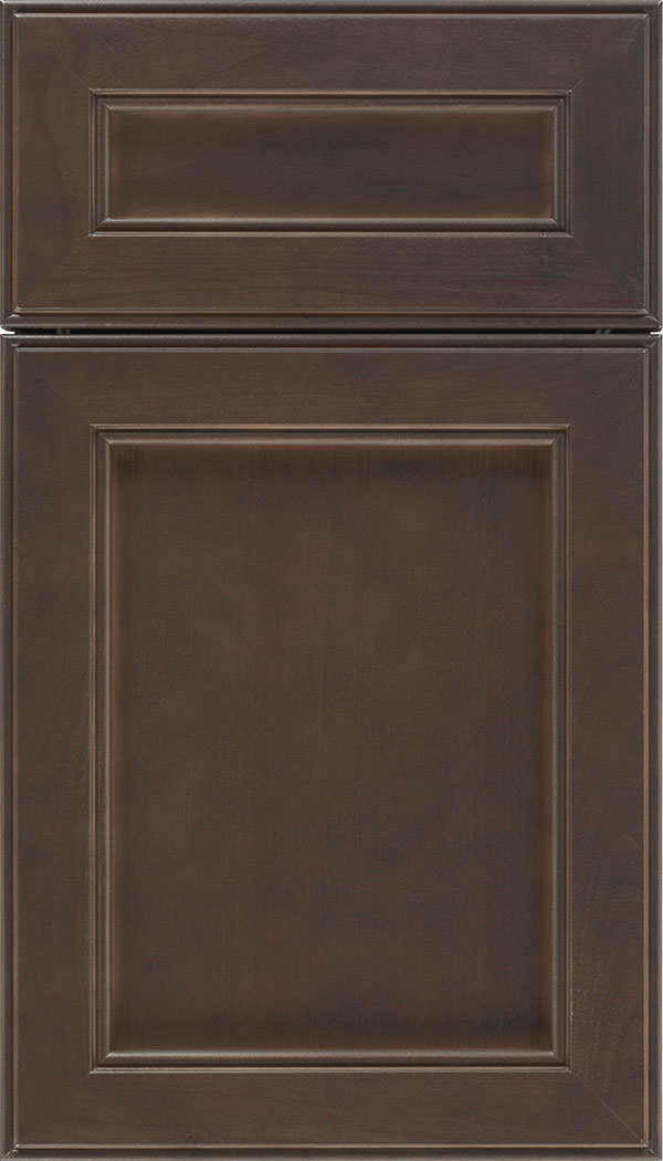 Chelsea 5pc Maple flat panel cabinet door in Thunder