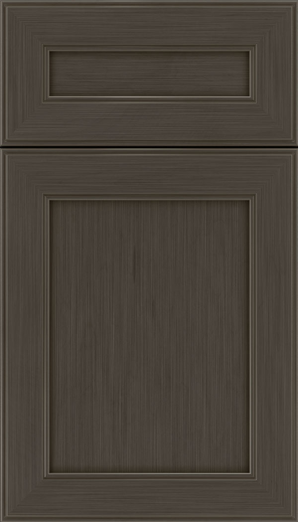Chelsea 5pc Maple flat panel cabinet door in Weathered Slate
