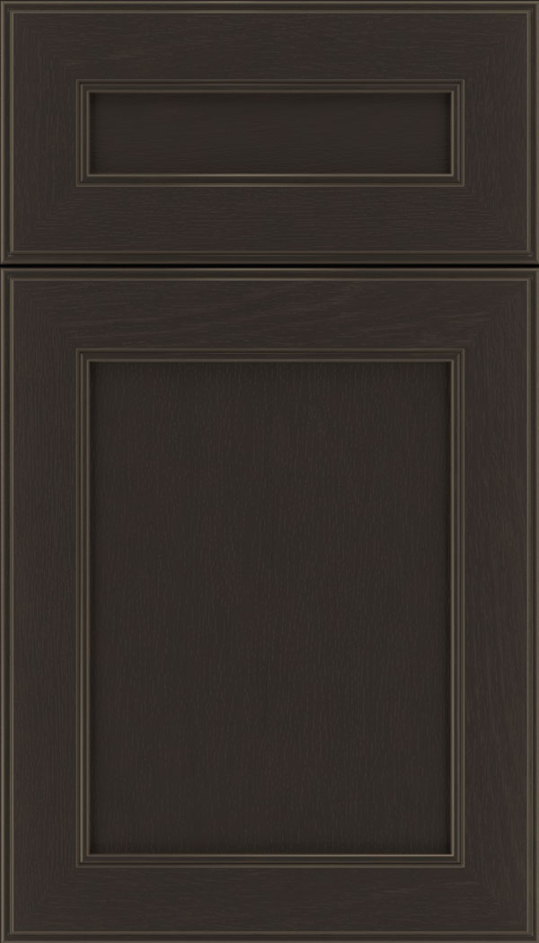 Chelsea 5pc Oak flat panel cabinet door in Thunder