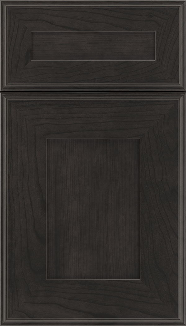 Elan 5pc Cherry flat panel cabinet door in Charcoal