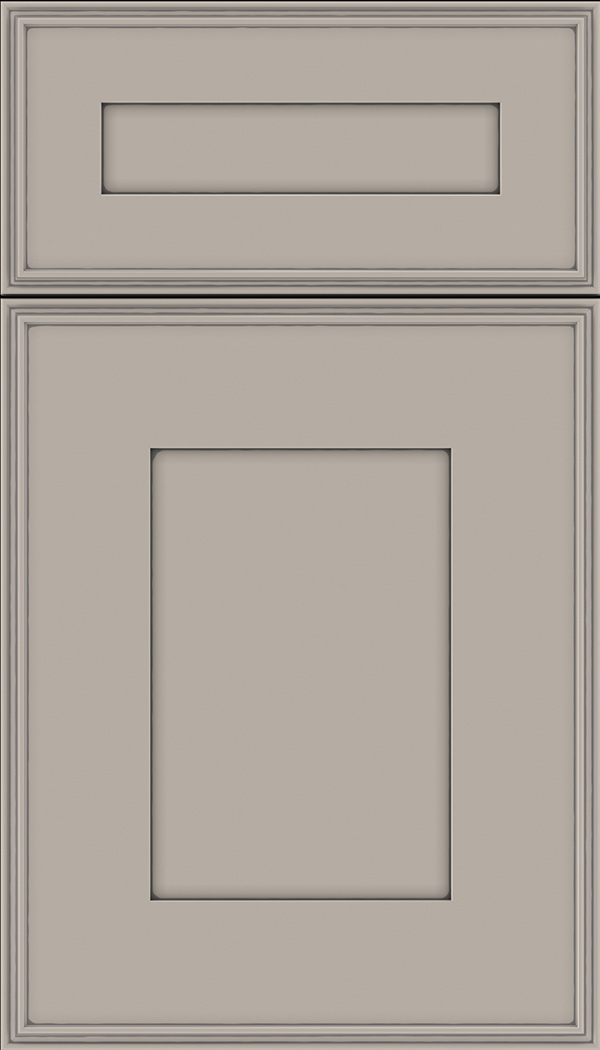 Elan 5pc Maple flat panel cabinet door in Nimbus with Pewter glaze