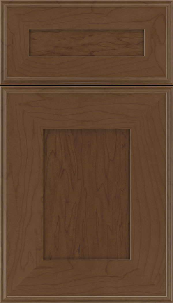 Elan 5pc Maple flat panel cabinet door in Sienna